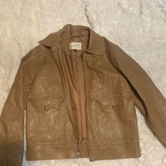 Universal Threads, pleather jacket, Tan/light brown - Picture 2 of 2